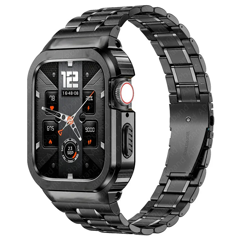 Stainless Steel Band with Case for Apple Watch