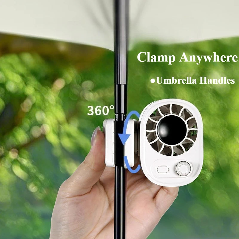 Portable Car Clip on Fan with 1800Mah 360 Rotate 100 Speeds Wind Adjustable USB Rechargeable Summer Cooler Fan Car Electric